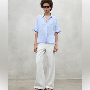 EcoAlf Melania Linen Stripe Oversized Shirt